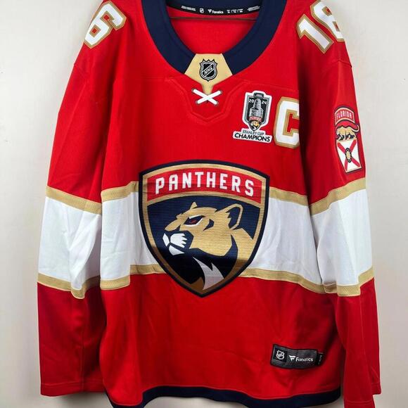 NHL 2024/25 Florida Panthers Barkov #16 Stanley Cup Fanatics Jersey XL NWT - Picture 1 of 12